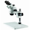 Base grande 7-45x Microscópio estéreo de zoom trinocular